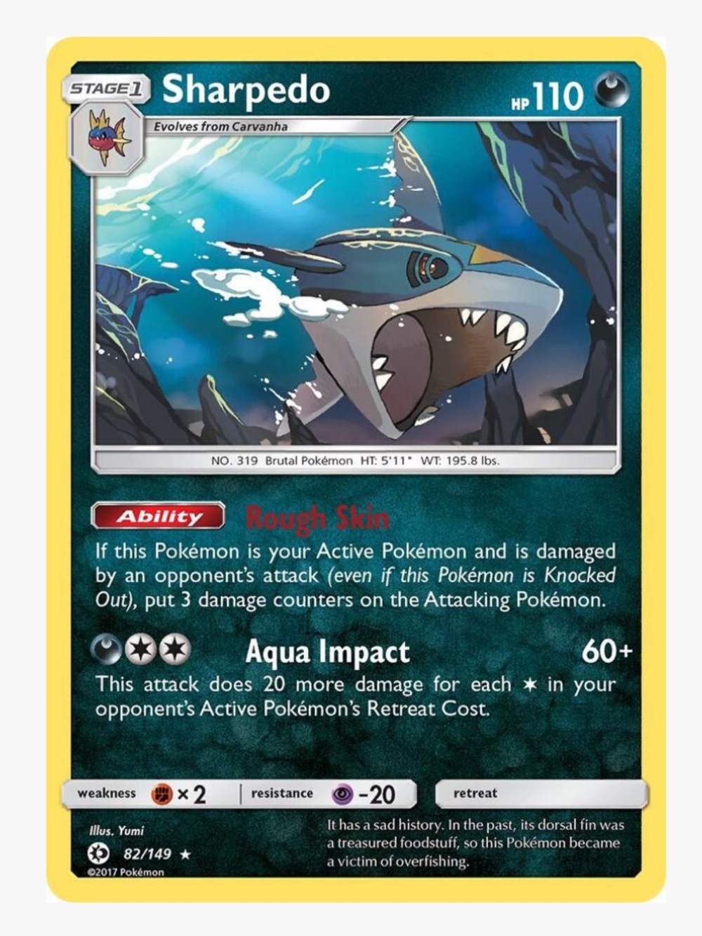 Sharpedo SM Base Set Pokemon Trading Card